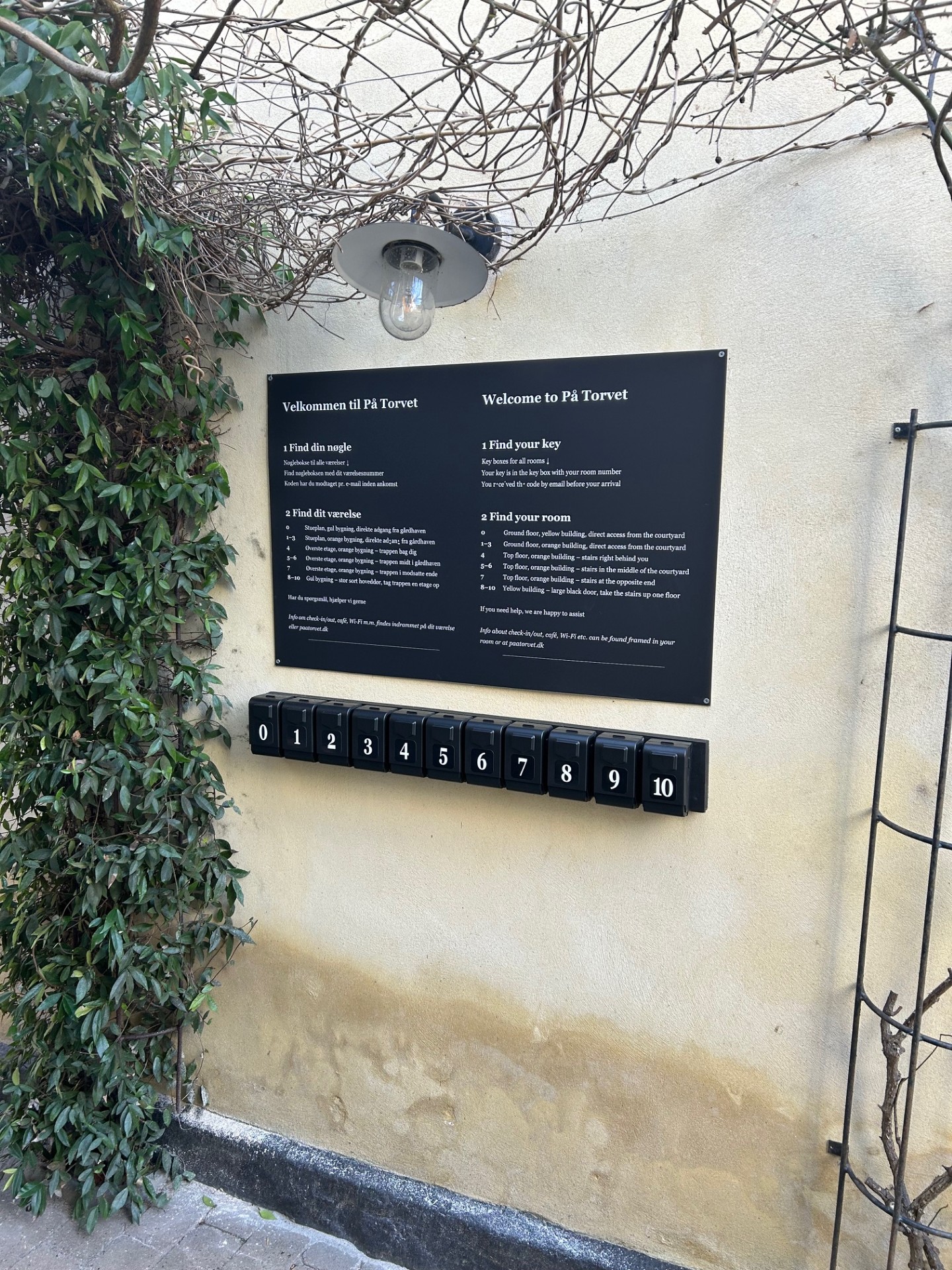 Key boxes and sign